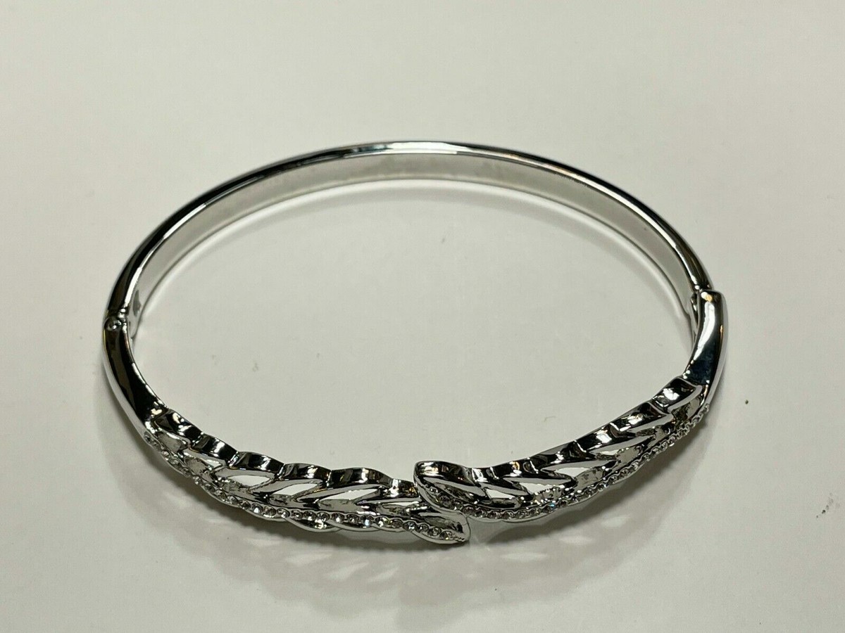 アクセサリー cantate Silver bangle Brand New Women's Designer Silver Bangle Bracelet with CZ