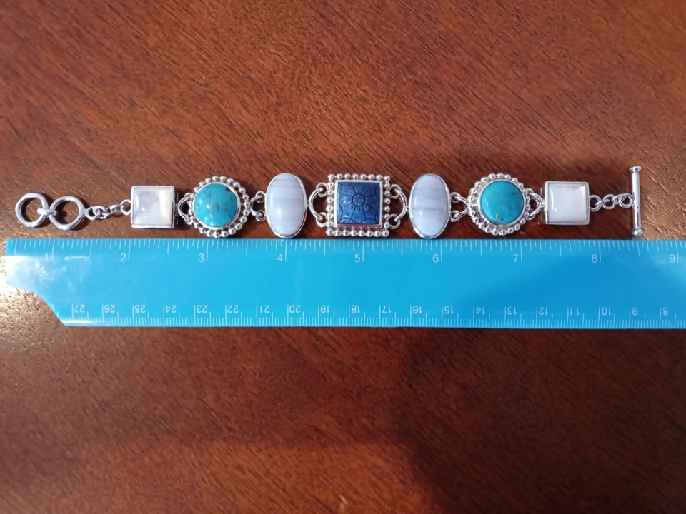 WHITNEY KELLY STERLING SILVER 925 BRACELET WITH MULTI-GEMSTONES - Image 2 of 3