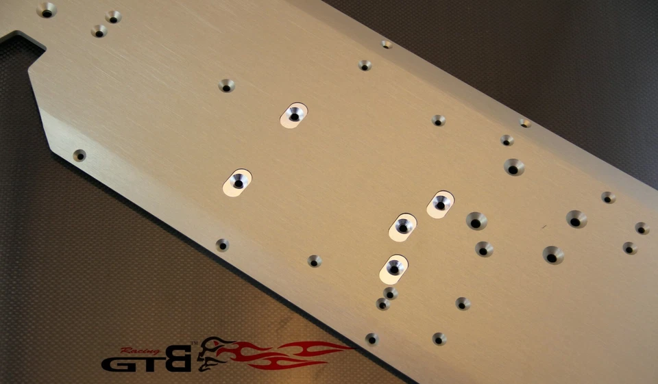 GTB Hard Anodized 7075 Strengthen 1/5 RC Car LOSI 5ive t 1.0 Bottom Main Chassis - Image 4 of 4