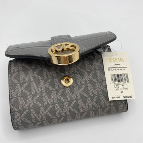 NWT Michael Kors Women's Wallet Carmen Medium Flap Bifold - Picture 6 of 33