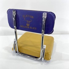 VTG Stadium Chair Bleacher Metal Folding Seat Vinyl Fish Boat Elkton Golden Elks