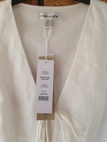 Ladies Vest Brand Forever New Size 6 New - Picture 2 of 3