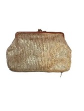 Vintage Gold Tone Clutch With Snap Closure
