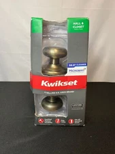 Bed/Bath Hall/Closet Door Knob with Microban Antimicrobial Technology and Lock