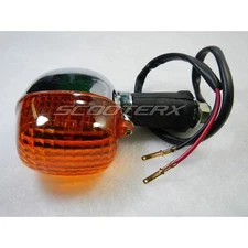 Amber Front Rear Chrome Turn Signal Blinker OEM Stock Moped Bike Yamaha Go Kart