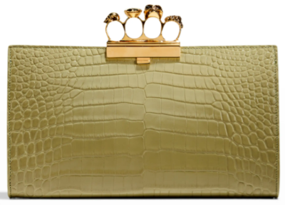 Alexander McQueen Knuckle Clasp Crocodile Clutch New With Tags | eBay