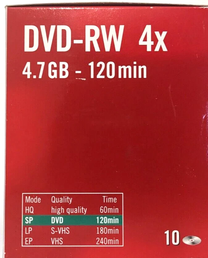 DVD-RW DE IMAGEM - PACOTE COM 10 - 4x / 120 minutos / 4,7 GB estojo de joias - NOVO E LACRADO - Imagem 3 de 4