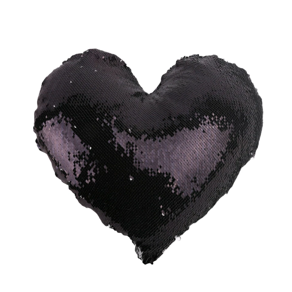 Almohadas reversibles de lentejuelas de sirena con forma de corazón en blanco de sublimación 3D 10 piezas - EE. UU. Foto 3 de 4