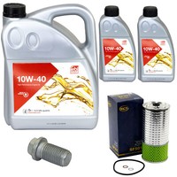 MotoröL Set Febi SAE 10W-40 7 Liter + ÖLfilter + Schraube FüR Mercedes 100 W631