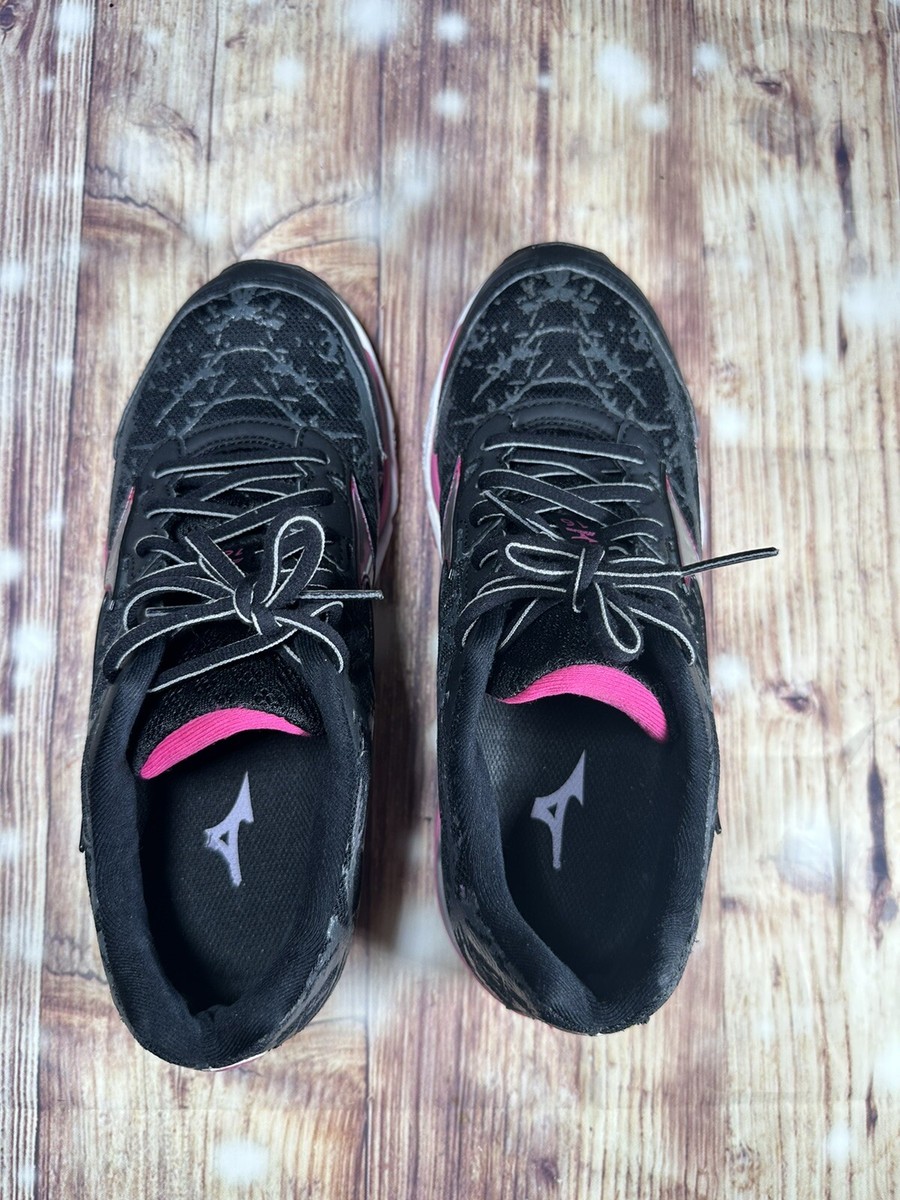 Mizuno Wave Creation 16 Black Silver Pink Running Shoes