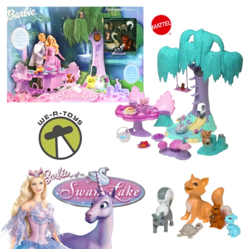 Barbie of Swan Lake Enchanted Forest Playset with 6 Animal Friends