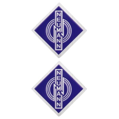 Neumann Logo Badge Small for Microphone or 23mm(0.9'')X23mm(0.9'') SILVER + purple
