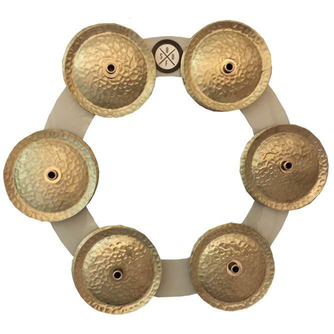 BIG FAT SNARE DRUM Bling Ring White Copper Tambourine Jingles ABFSD-BRWC