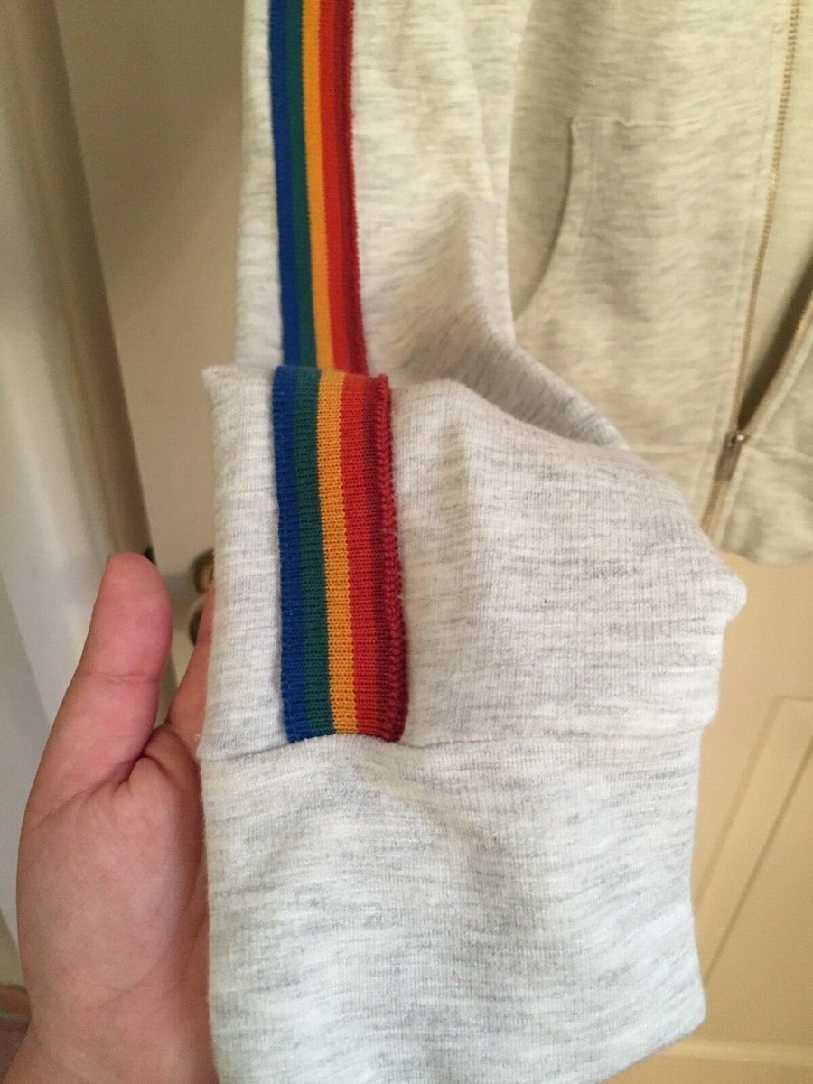 NWOT Monrow Rainbow Sleeve Zip Hooded Jacket Size XS | eBay NWOT Monrow Rainbow Sleeve Zip Hooded Jacket Size XS | eBay