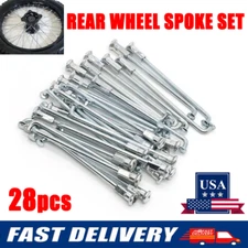 28PCS For Honda XR50 1992-2003 CRF50 2004-2020 Rear Wheel Spokes Kit Nipples Set