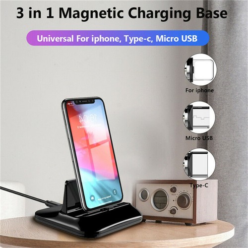 3 In 1 Usb Docking Station Desktop Dock Stand Charger C For Huawei/For Iphone - Picture 5 of 11