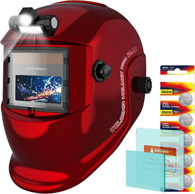 Casco de soldadura con oscurecimiento automático de color verdadero claro