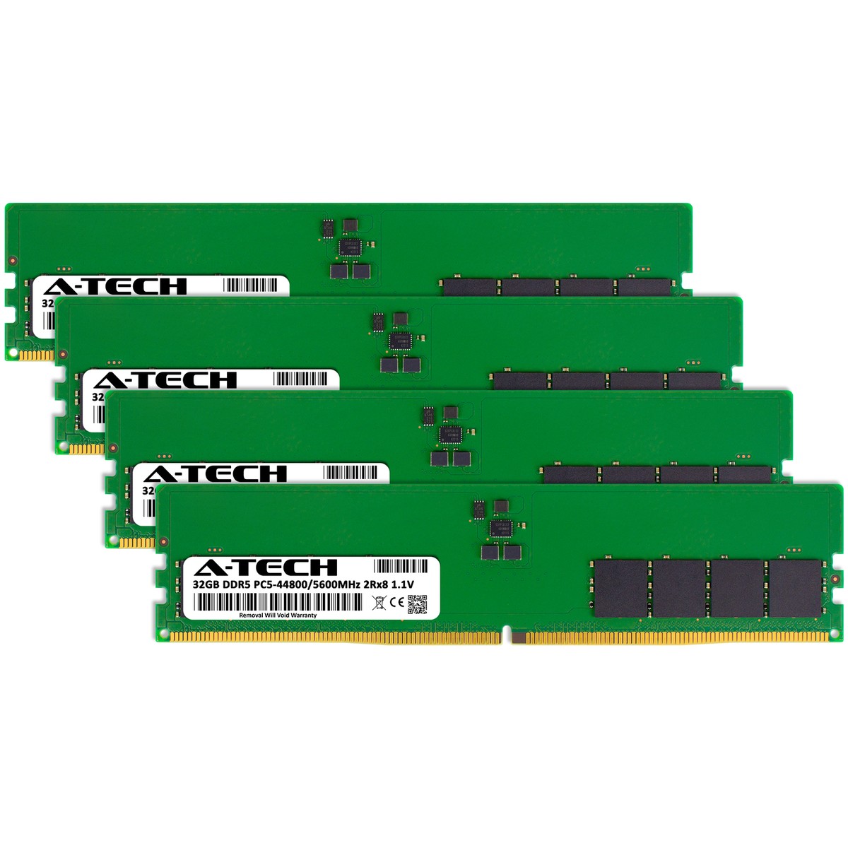 A-Tech 128GB 4x 32GB DDR5 5600 MHz Desktop DIMM PC5-44800 288-Pin