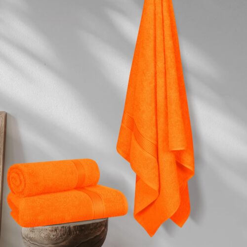 Cotone Confezione 2 Asciugamani Da Bagno Oversize Set 28x55 Pollici, Asciugamani Da Bagno Grandi, Ultra... - Foto 4 di 8