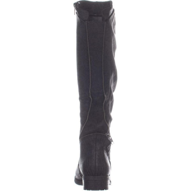 Closed Toe Mid-calf Fashion BOOTS Black 