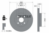 Textar 2X Bremsscheiben Vorne BelüFtet Beschichtet 92346103