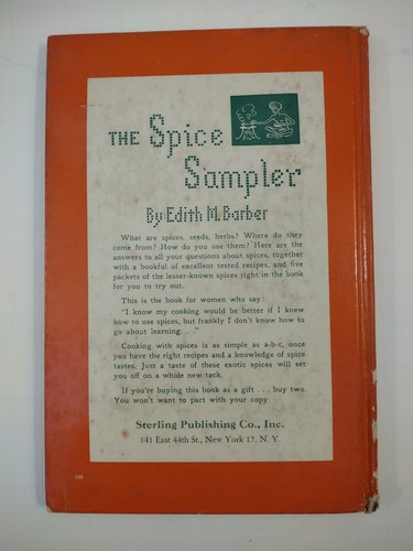 The Spice Sampler Cookbook by Edith M. Barber, 1950 Hardcover - Picture 5 of 5