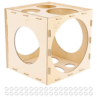 11 Holes Collapsible Wood Balloon Sizer Box Cube Balloon Size