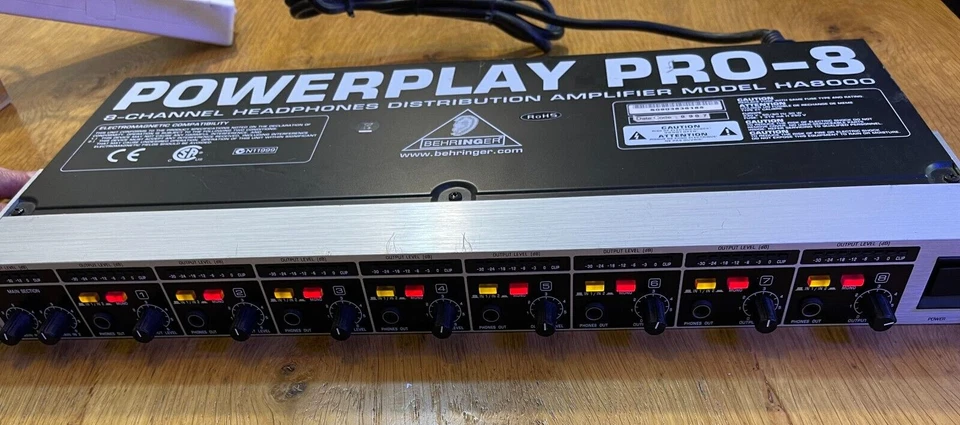 Behringer HA8000 8-Channel High-Power Headphones Mixing and Distribution - Image 4 of 4