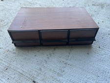 Vintage Faux Wood 3 Drawer Cassette Tape Storage Cabinet