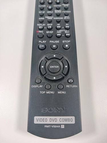 Sony Video DVD Combo Player Pilot zdalnego sterowania RMT-V504A - przetestowany, działa - Zdjęcie 3 z 7