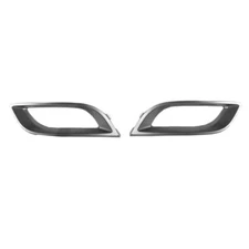 1Pair Silver Front Bumper Fog Lamp Light Frame Cover Trim For Mazda 3 2010-2011