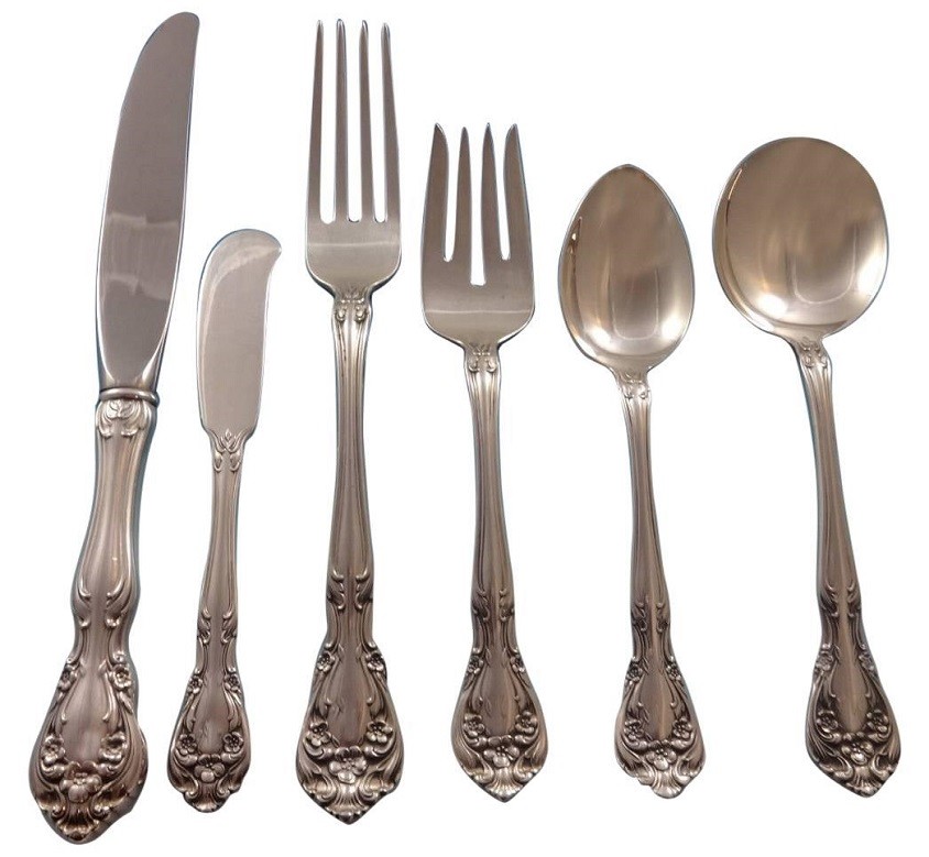 Chateau Rose by Alvin Sterling Silver Flatware Set For 8 Service