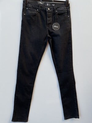 Saints Row London Washed Black Super Skinny Jeans W34 L32