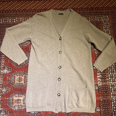 joseph tricot italian brown long cardigan wool cashmere blend 