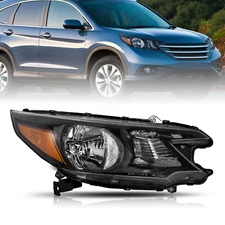 For 2012 2013 2014 CRV CR-V Black Halogen Right Passenger Side Headlight