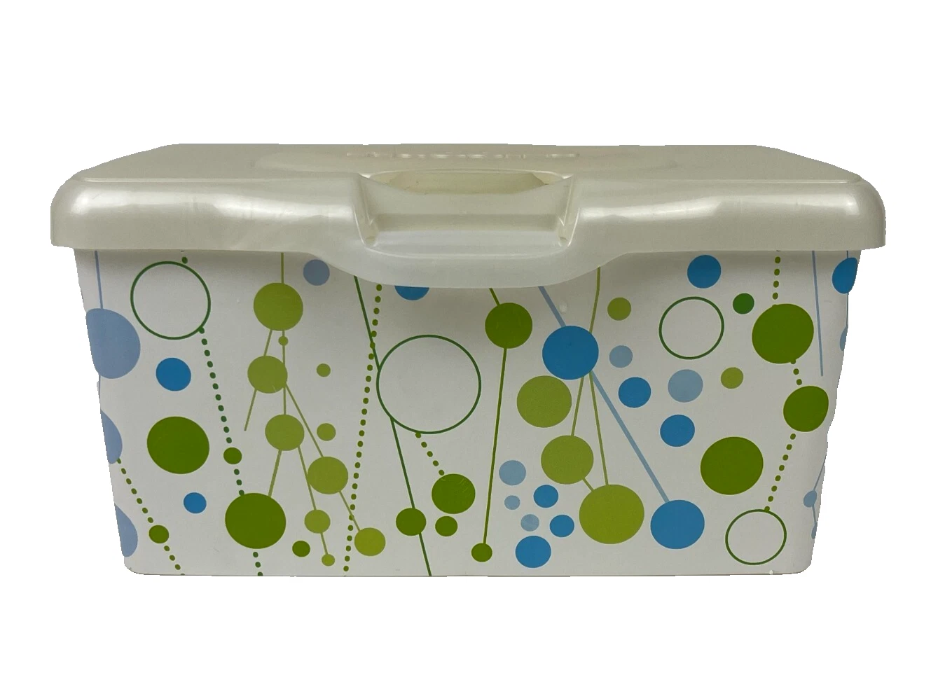 Huggies Wipes Container Full Size Pop Up Feature EMPTY "Polka dots"