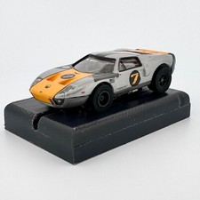 Auto World LOVES Ford GT, Silver, Lighted XTraction Chassis H.O. Slot Car