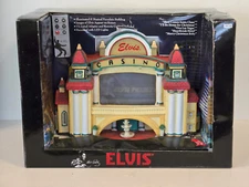 Elvis Presley Casino Santa's Best Illuminated & Musical Porcelain Building