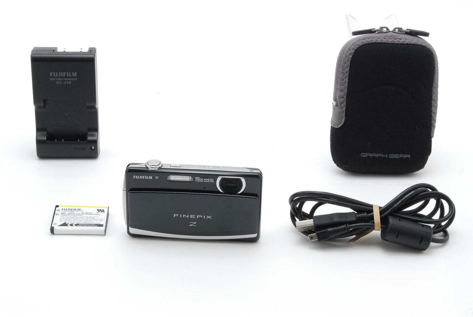 MINT Fujifilm Finepix Z90 Black 14.2MP Digital Camera w Case Japan Import