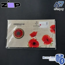 2011 $5 REMEMBRANCE DAY RED POPPY COVER PNC