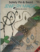 Safety Pin & Bead JEWELRY MAGIC Melba Bernstein Beading Instruction Book OOP NEW