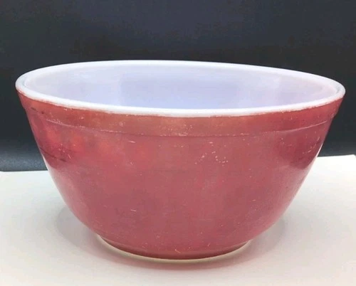 Pyrex Primary Red Mixing Bowl 1 1/2 Qt. #402 Vintage PLEASE READ