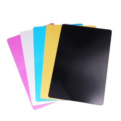 50pcs Mixed Pack Blank Metal Business Cards Aluminum Sheet Laser Mark Material