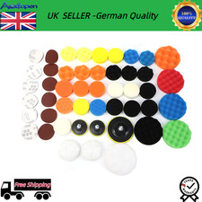 51 PCS Polishing Pads Sponge Waxing Buffing Kit Car Polisher Drill Attachment UK