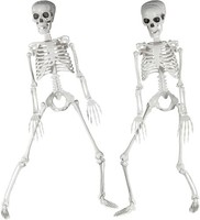 Halloween Skelett 90Cm Plastik GanzköRper Mit Beweglichen Gelenken 2 StüCk Deko