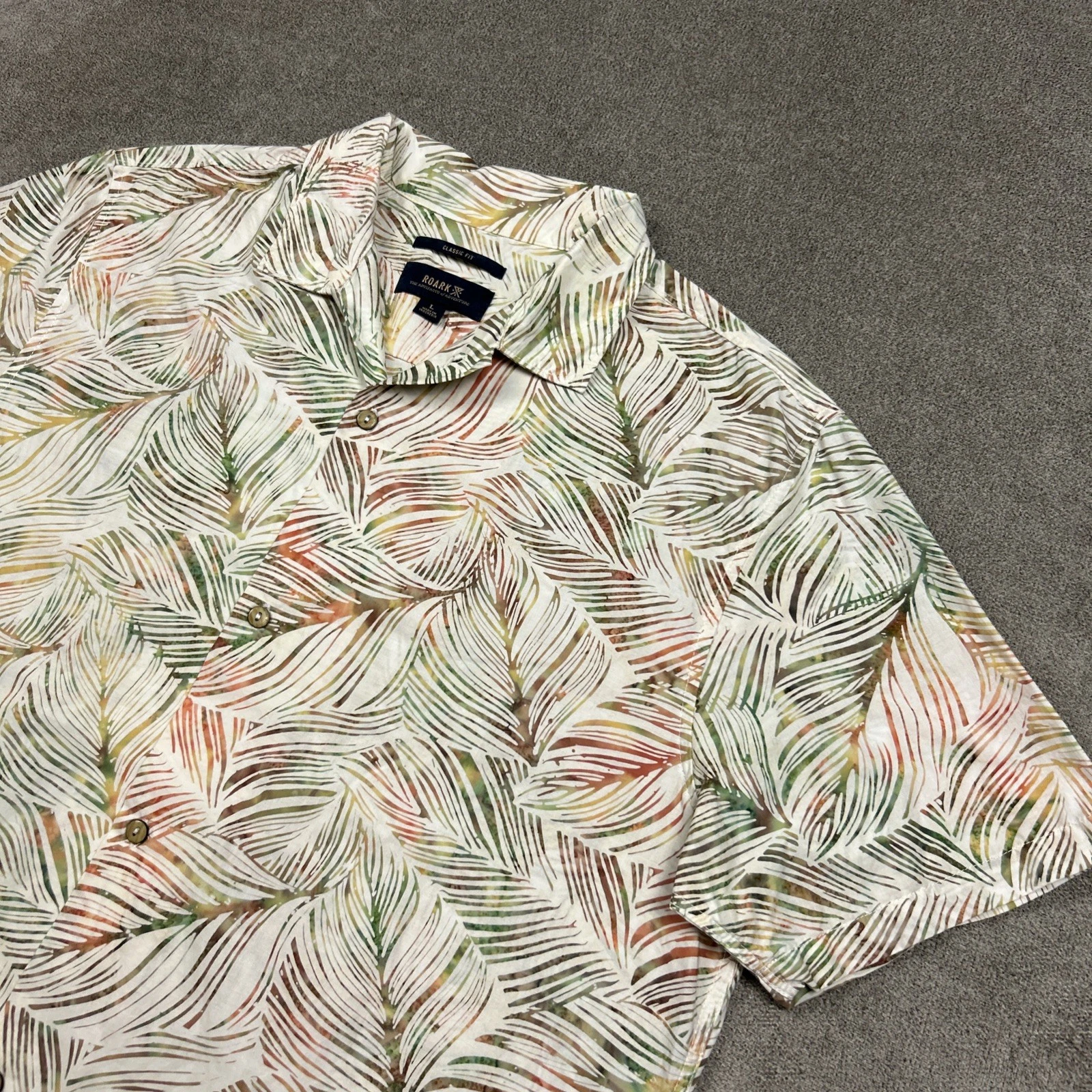 Roark Shirt Mens Large Classic Tie Dye Short Sleeve Button Camp Collar Cotton
Opens in a new window