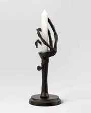 Threshold Halloween Skeleton Hand Candlestick Metal Heavy Creepy Adjustable