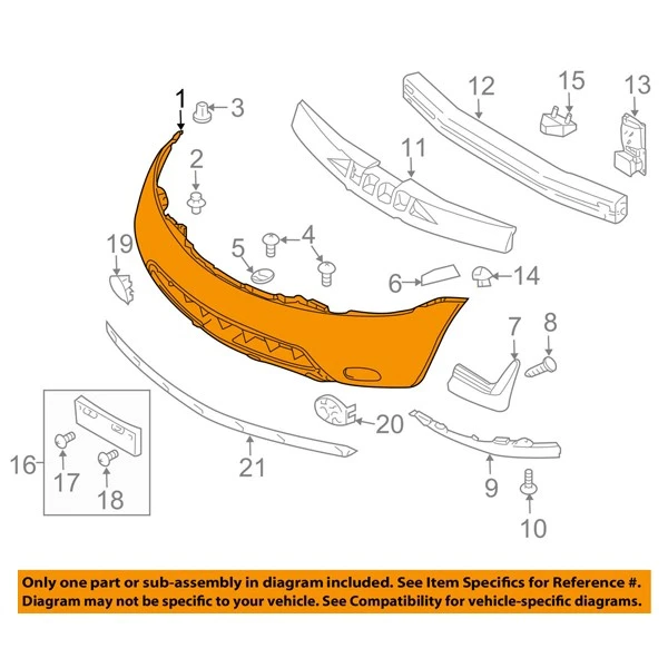 Front Bumper Cover Facial Assembly Primed Fits 06-07 Murano NI1000232 FBM22CC20H Foto 3 de 4