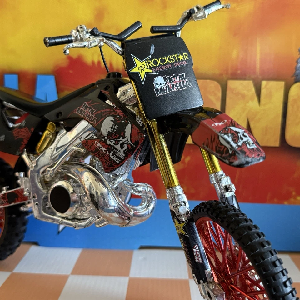 Metal Mulisha Rockstar Energy Dirt Bike Brain Deegan Model 1:6 Scale Black/Gold - Image 3 of 4