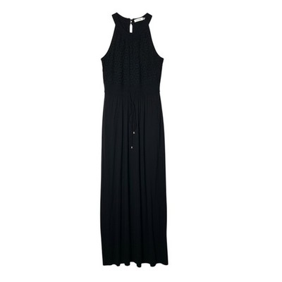Calvin Klein black halter style maxi dress size 6 B53